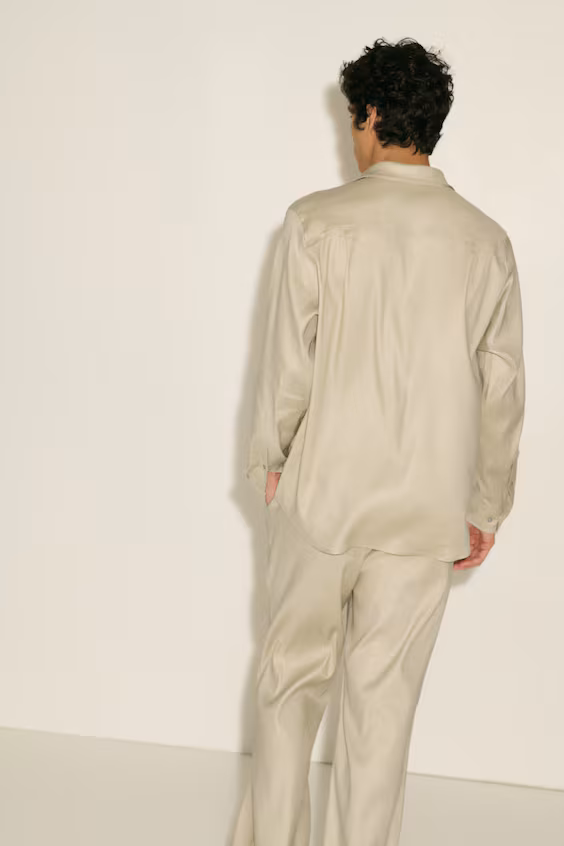 Рубашка из смесового льна easy care regular fit