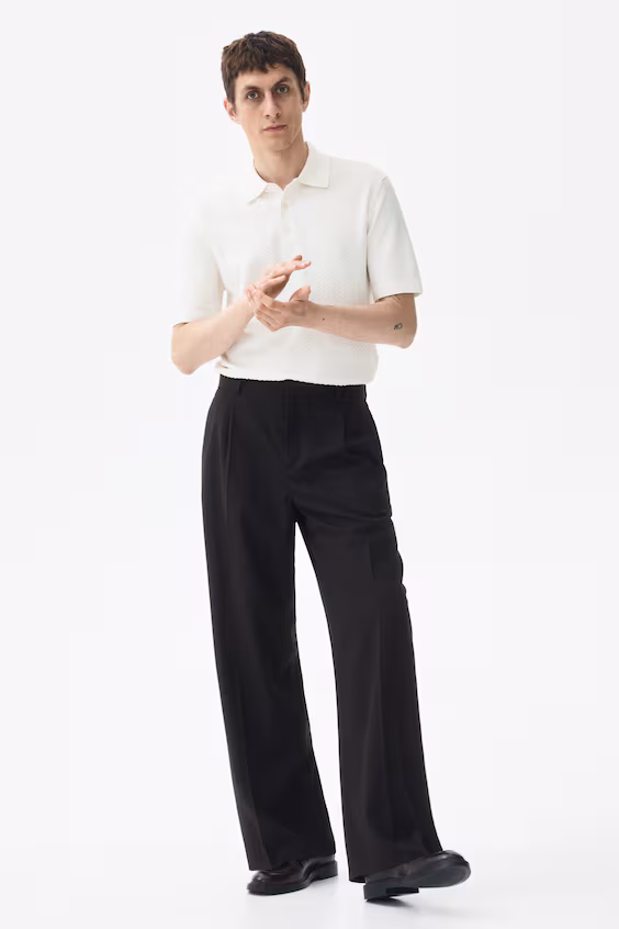 Поло с текстурой slim fit