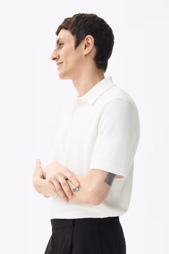 Поло с текстурой slim fit