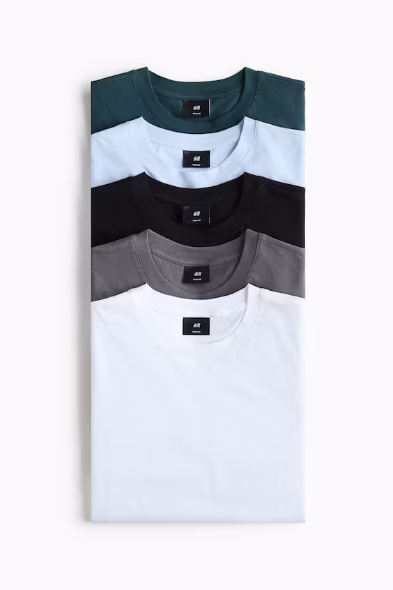 Набор из 5 футболок regular fit