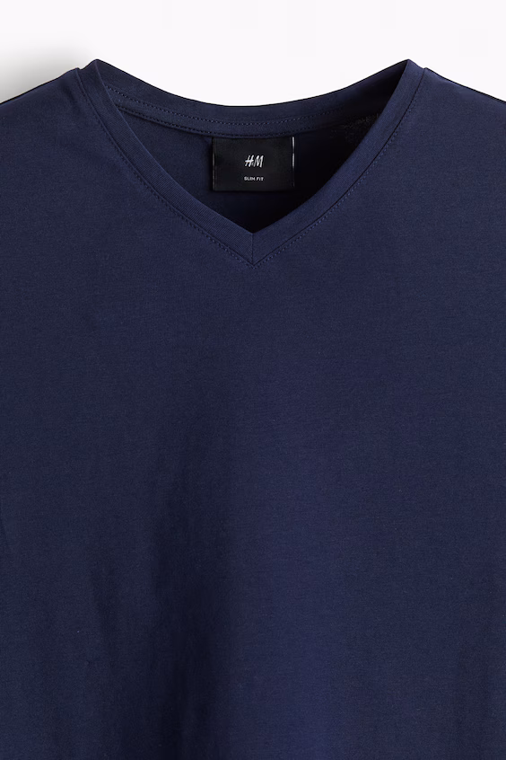 Набор из 3 футболок в полоску slim fit с v-образным вырезом