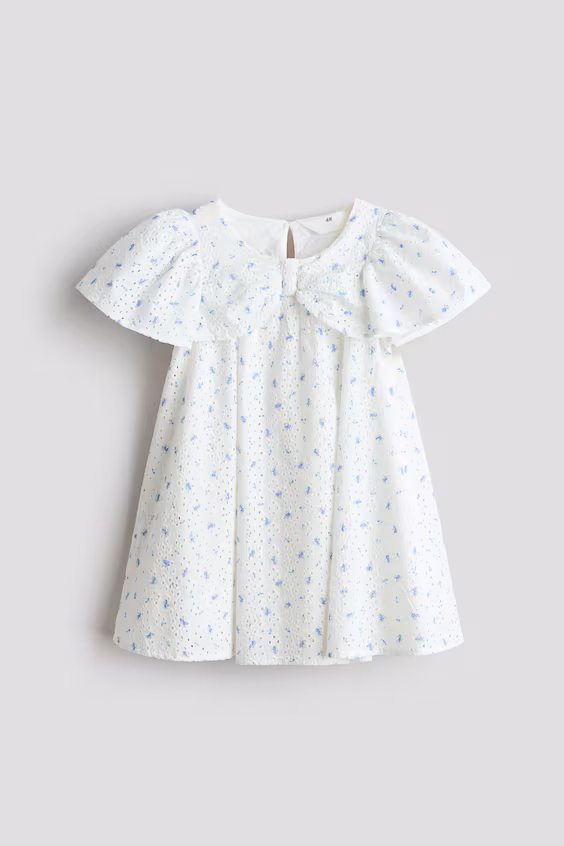 Платье с английской вышивкой h&m