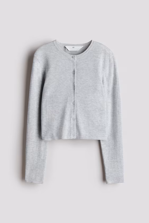 Кардиган из тонкой трикотажной ткани h&m