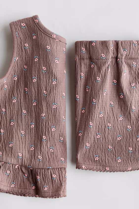 Комплект из 2 предметов из жатого хлопка h&m