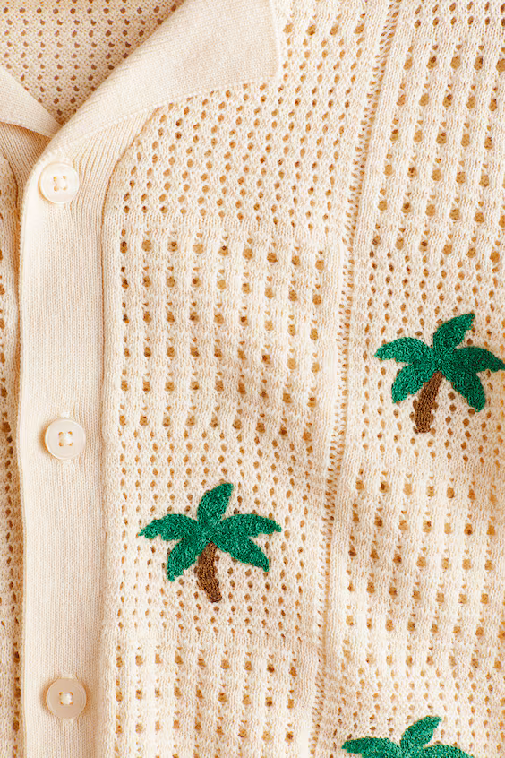 Рубашка resort из трикотажа pointelle