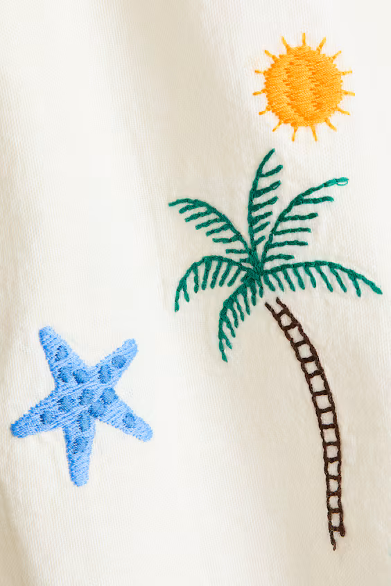 Вышитая хлопковая рубашка resort