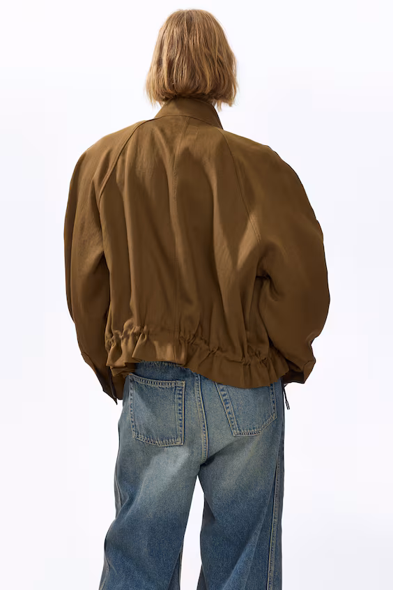 Комфортное пальто oversize из смеси льна