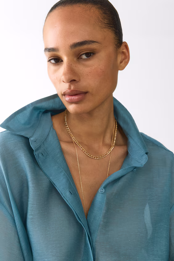 Блузка из смеси льна h&m