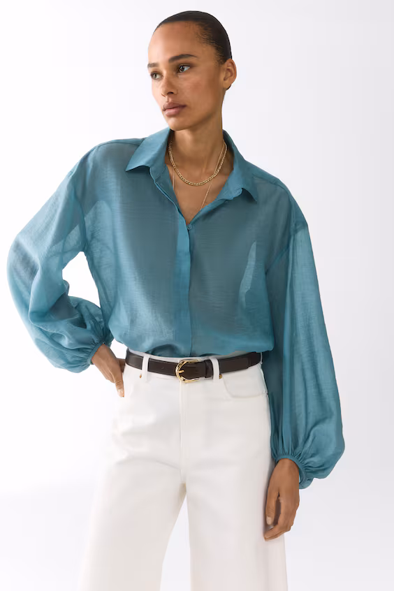 Блузка из смеси льна h&m