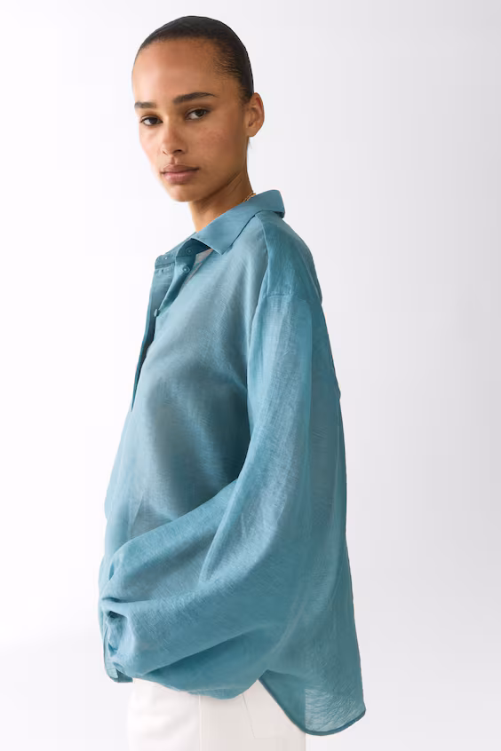 Блузка из смеси льна h&m