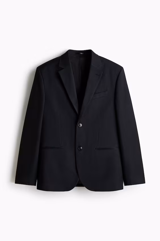Простой двубортный пиджак стандартного кроя h&m