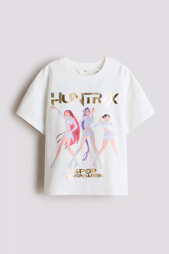 Футболка с принтом из хлопка