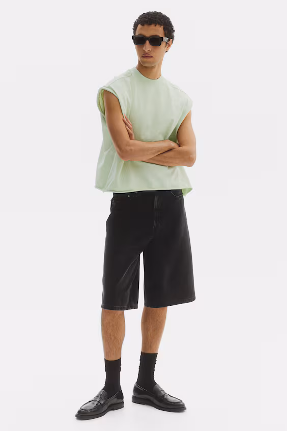 Топ без рукавов с широким силуэтом oversized fit