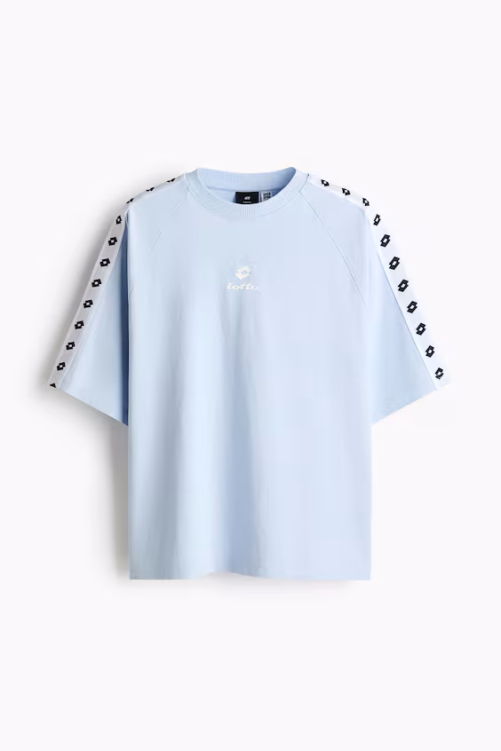 Футболка из хлопка oversized fit h&m