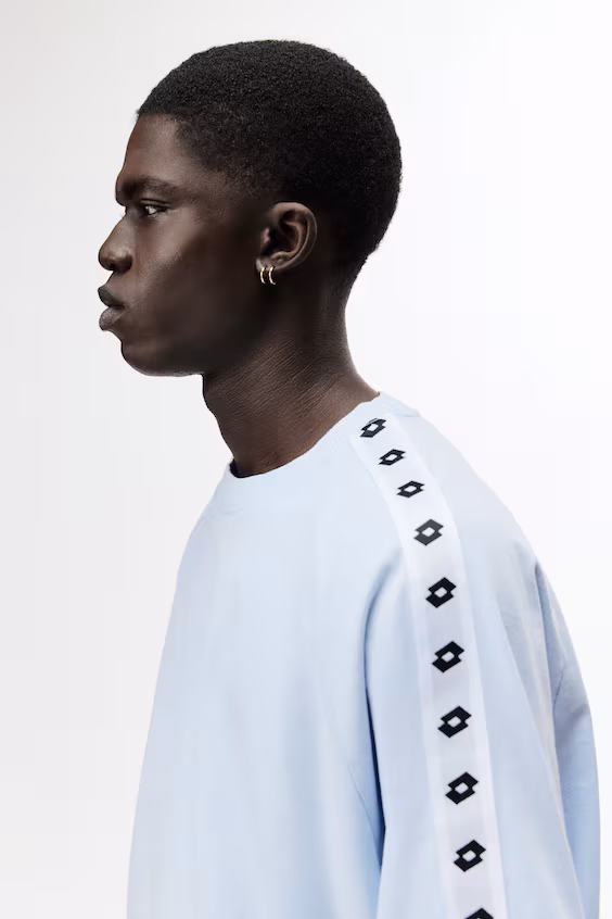 Футболка из хлопка oversized fit h&m