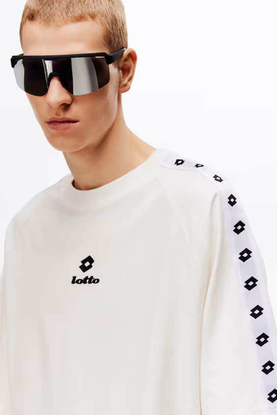 Футболка из хлопка oversized fit h&m