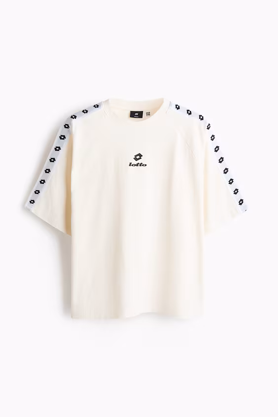 Футболка из хлопка oversized fit h&m