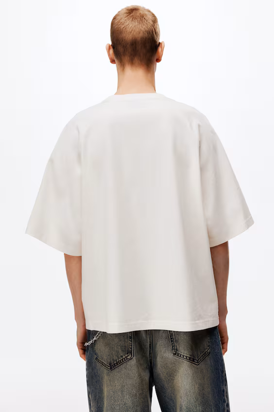 Футболка из хлопка oversized fit h&m