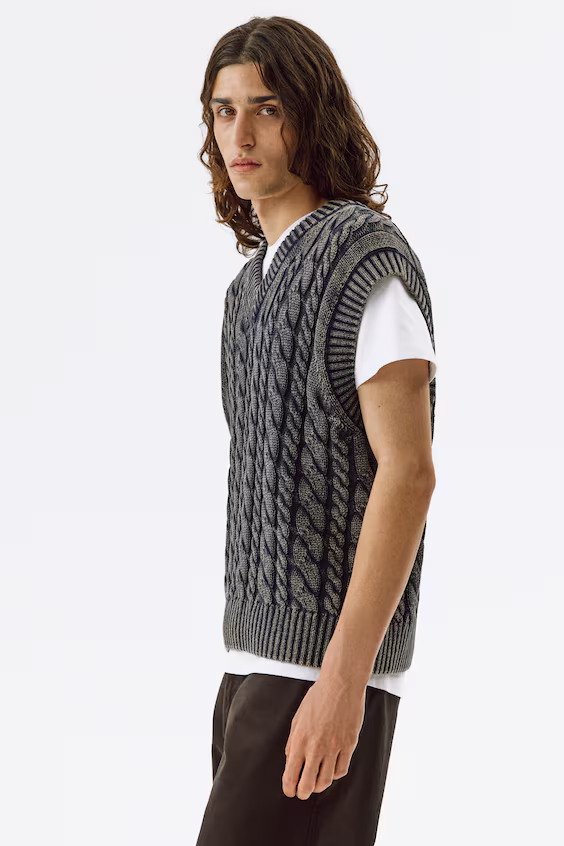 Комфортный хлопковый жилет relaxed fit