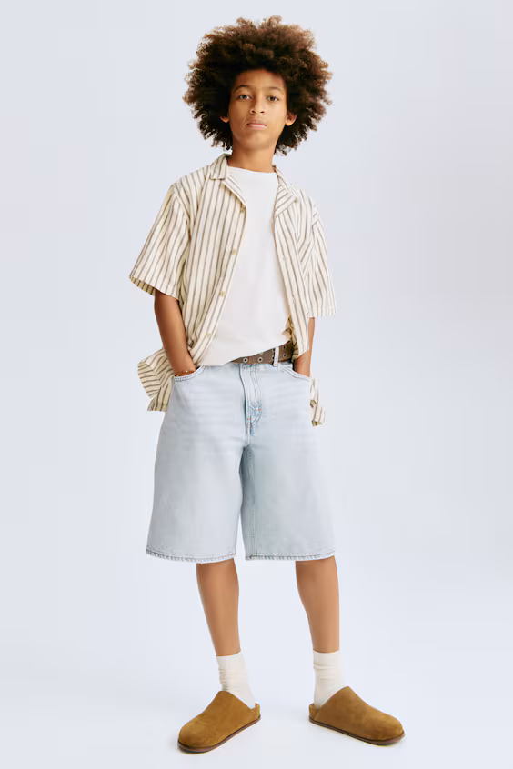 Джинсовые шорты baggy fit
