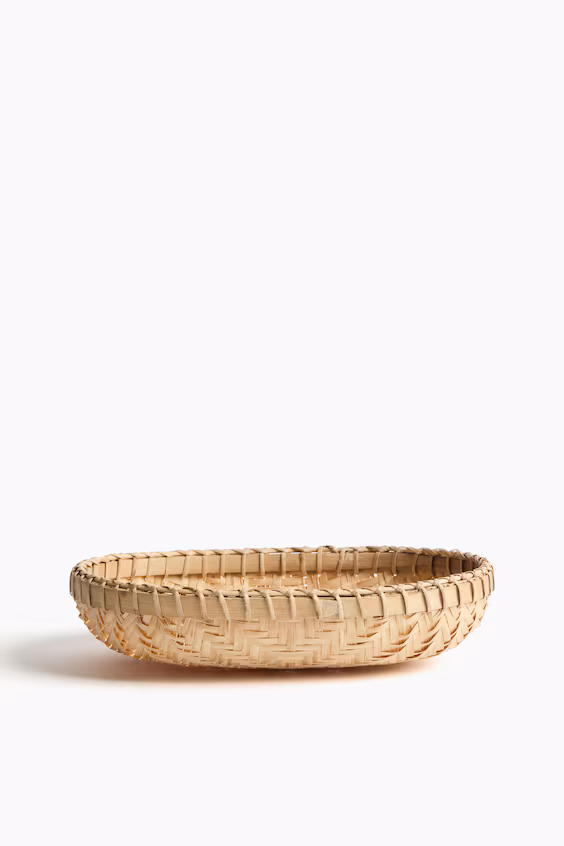Маленькая овальная корзина из бамбука h&m