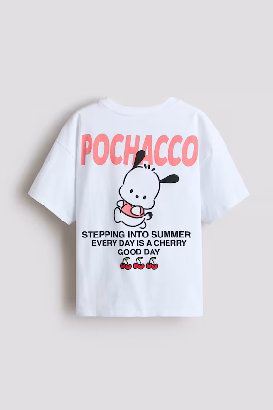 Футболка из хлопка с принтом h&m