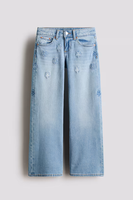 Джинсы wide leg low