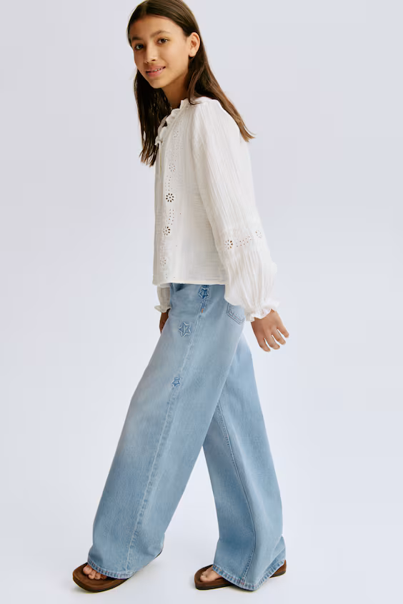 Джинсы wide leg low