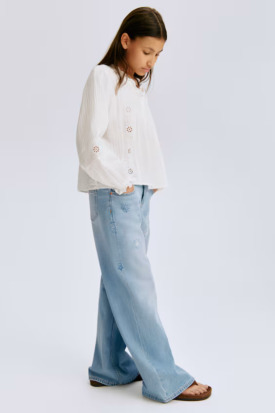Джинсы wide leg low