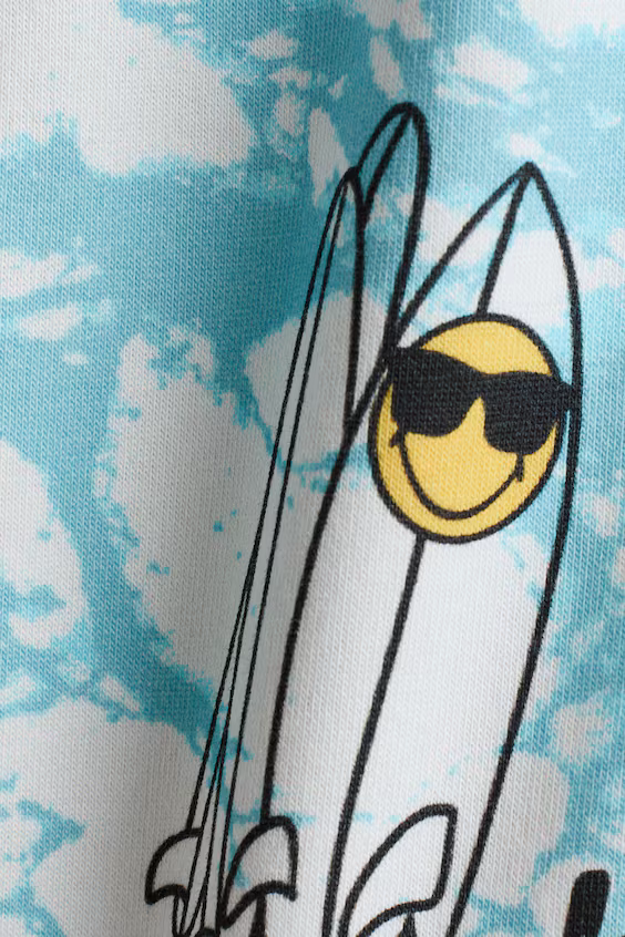 Шорты из свитшотной ткани с принтом