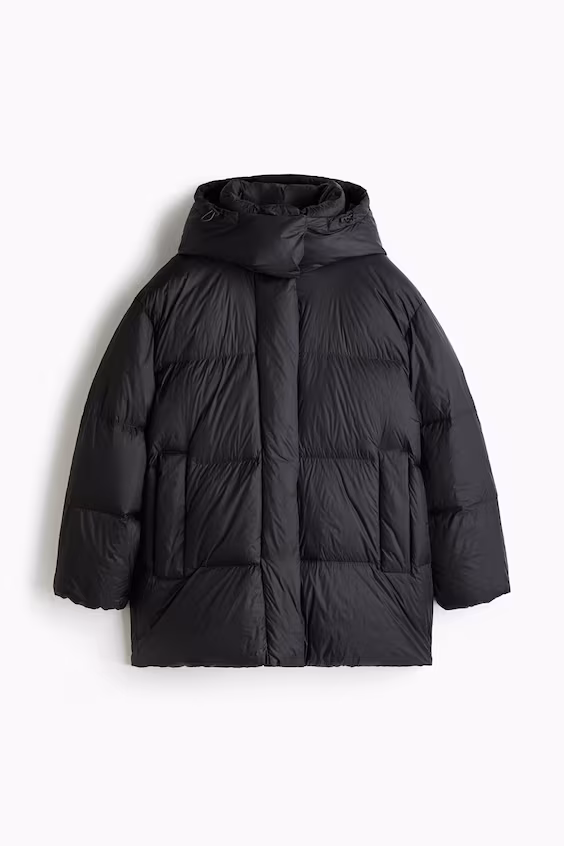 Пуховик с капюшоном h&m
