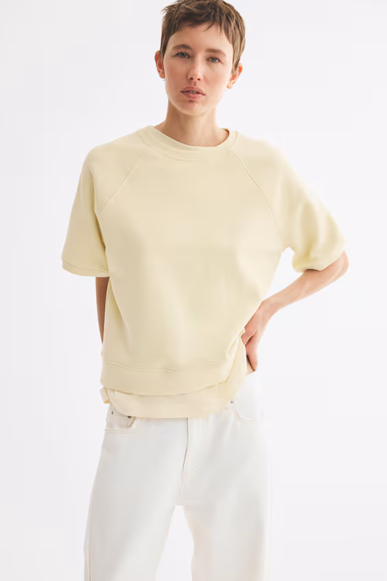 Свитшот с короткими рукавами h&m