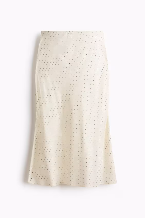 Миди-юбка в горошек h&m