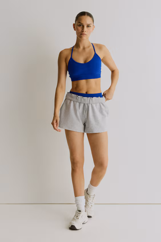 Спортивные шорты regular fit из свитшотной ткани
