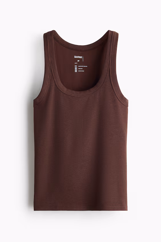 Комфортный топ без рукавов в рубчик cooling slim fit