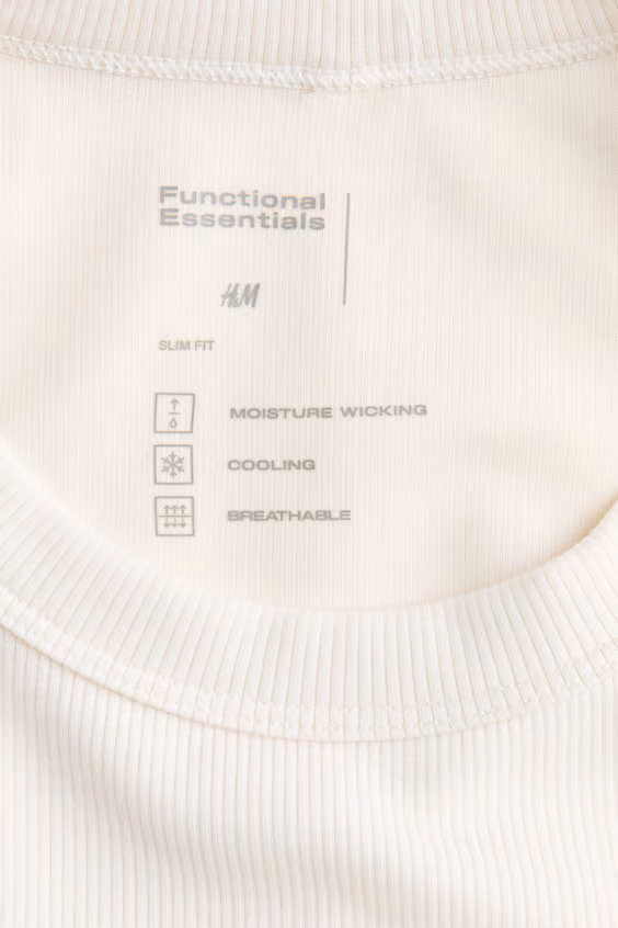 Футболка в рубчик cooling slim fit