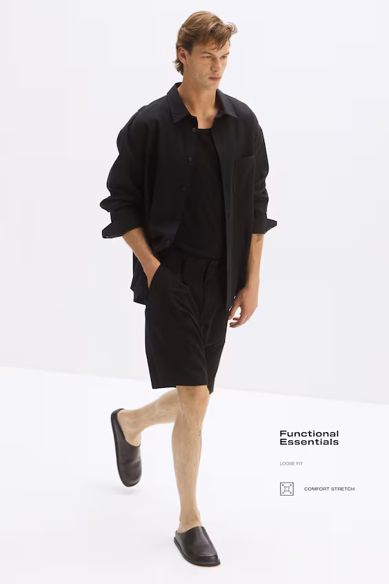 Шорты с четырёхсторонней эластичностью свободного кроя