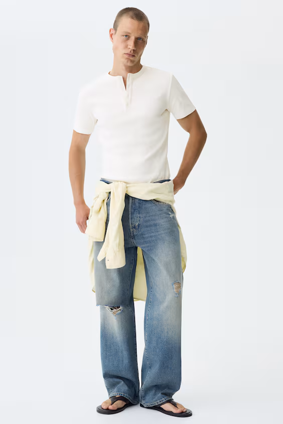 Свитер с пуговицами slim fit