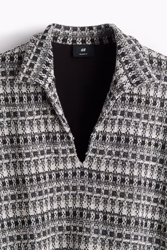 Поло свободного кроя из твида