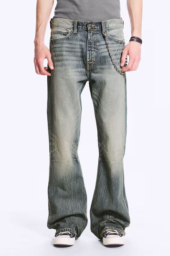 Джинсы bootcut с пониженной талией, стандартная посадка