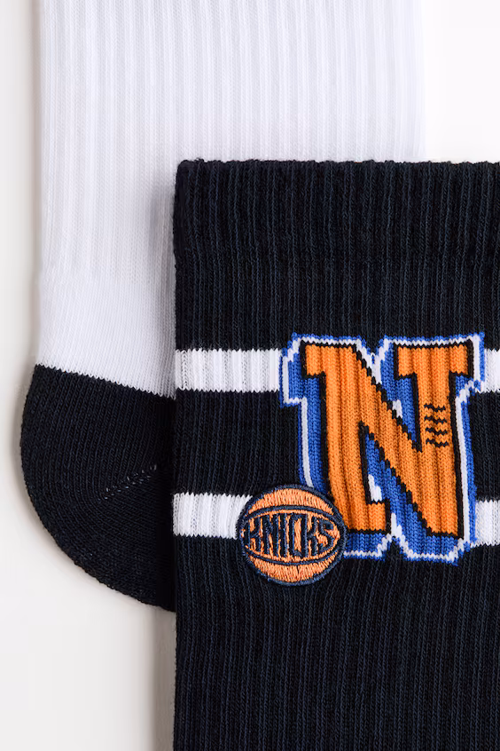 Набор из 2 пар носков с принтом new york knicks