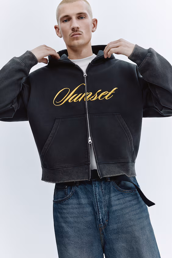 Пальто с капюшоном oversized fit