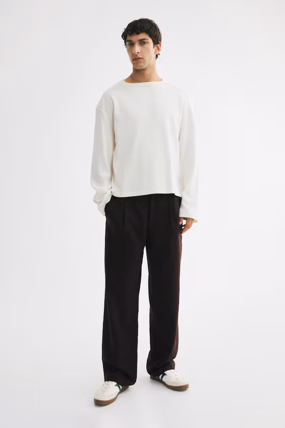 Брюки из льняной смеси relaxed fit