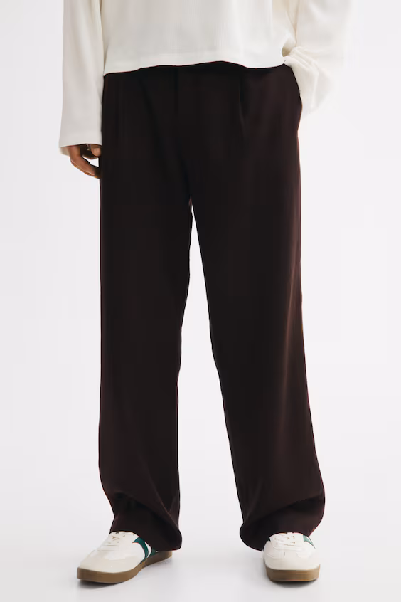 Брюки из льняной смеси relaxed fit