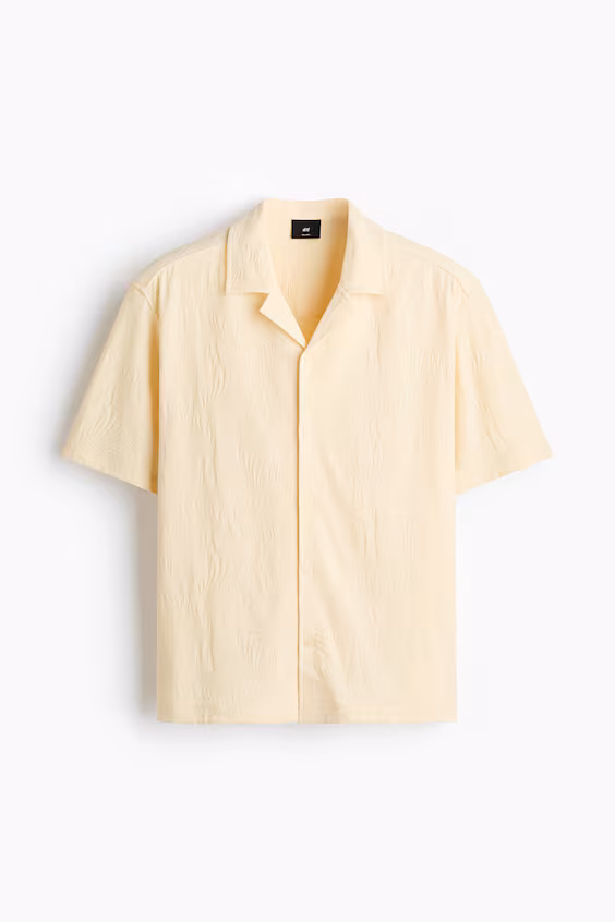 Рубашка из жаккардового джерси комфортного кроя