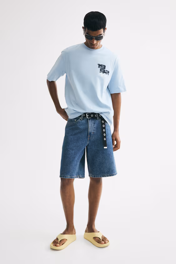 Футболка с принтом, комфортный крой relaxed fit