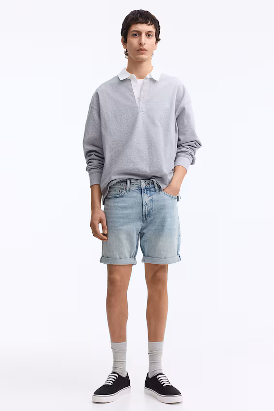 Джинсовые шорты slim fit