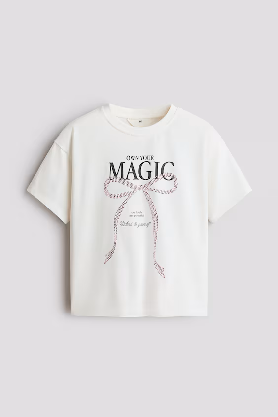 Хлопковая футболка с орнаментом h&m