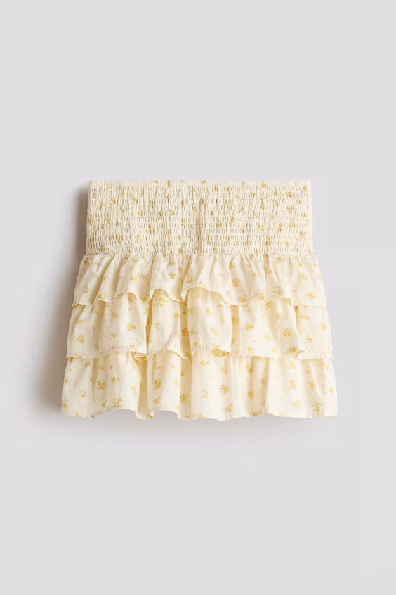 Хлопковая юбка с оборками h&m
