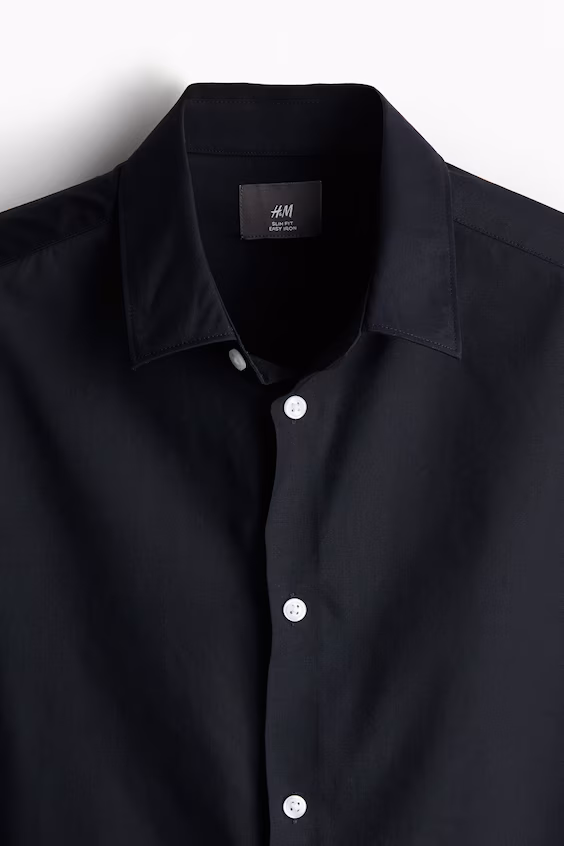 Рубашка slim fit с легким глажением